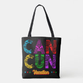 Tote Bag Cancun Mexico Group Vacances aventure (Dos)
