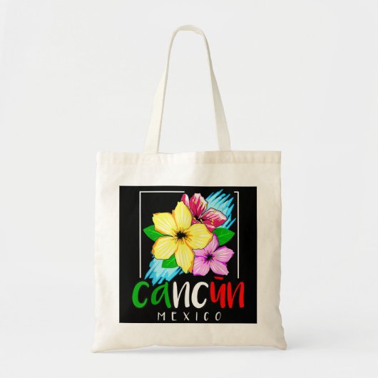 Tote Bag Cancun Mexique Souvenir Cadeau Printemps Pause Été (Devant)