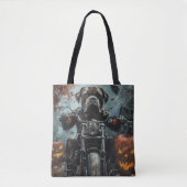 Tote Bag Cane Corso à moto Halloween Épouvantable (Devant)