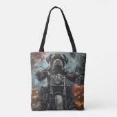 Tote Bag Cane Corso à moto Halloween Épouvantable (Dos)