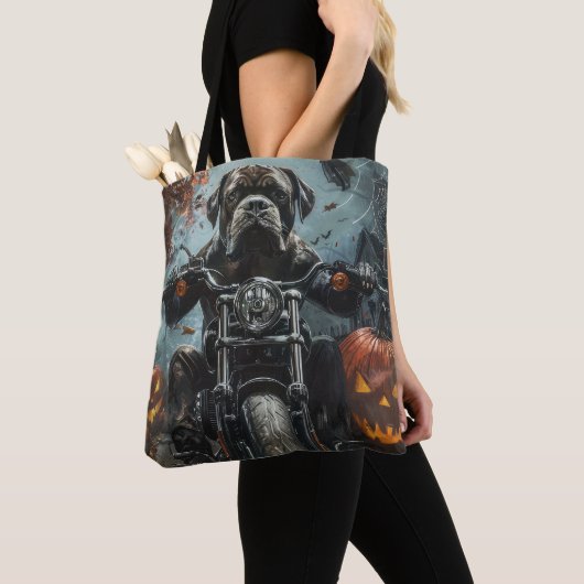 Tote Bag Cane Corso à moto Halloween Épouvantable (De près)