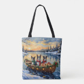 Tote Bag Cane Corso Noël Bateau Vacances (Dos)