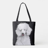 Tote Bag Caniche blanc idiot (Dos)