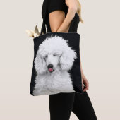 Tote Bag Caniche blanc idiot (De près)