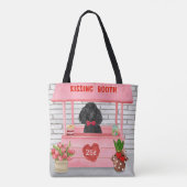 Tote Bag caniche Chien Valentine's Day Kissing Booth (Dos)