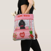 Tote Bag caniche Chien Valentine's Day Kissing Booth (De près)