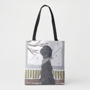 Tote Bag Caniche noir, chien