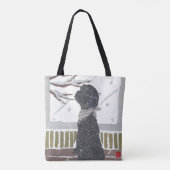 Tote Bag Caniche noir, chien (Dos)