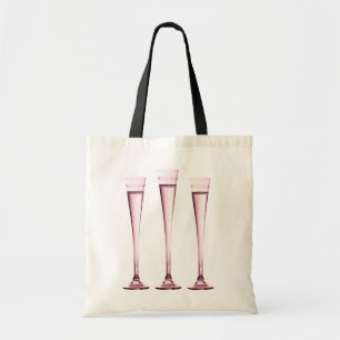 Tote Bag Cannelures de Champagne roses