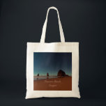 Tote Bag Cannon Beach Oregon Haystack Rock<br><div class="desc">Cannon Beach Oregon Haystack Rock Belle photo de plage nocturne avec étoiles sur l'océan.</div>