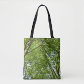 Tote Bag Canopée du printemps Feuille Green Nature Scene (Devant)