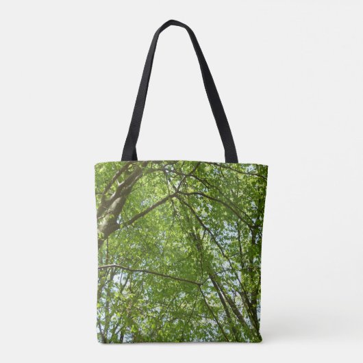 Tote Bag Canopée du printemps Feuille Green Nature Scene (Dos)