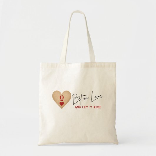 Tote Bag Canvas Bag Bet on Love and Let it Ride! (Devant)