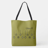 Tote Bag Canvas de flocon de neige personnalisable Fourre-t (Dos)