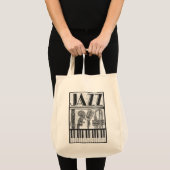 Tote Bag Canvas Jazz Music Instruments Fourre-tout (Devant (produit))