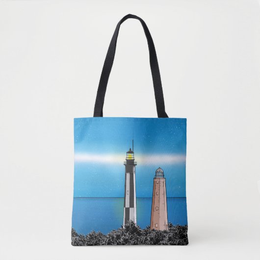 Tote Bag Cape Henry Lighthouse Virginia Chesapeake Bay (Devant)