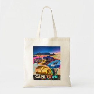 Tote Bag Cape Town South Africa Mountain Sea Safari Collage