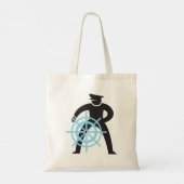 Tote Bag Capitaine De Navire À La Tête (Dos)