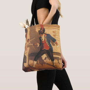 Tote Bag Capitaine pirate vintage, combat à l'épée par NC W
