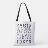 Tote Bag Capitaux de mode (Dos)