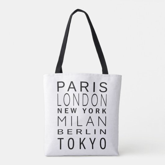 Tote Bag Capitaux de mode (Dos)