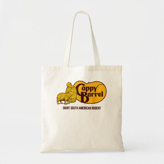 Tote Bag Cappy Barrel; capybara campaign store logo (Devant)