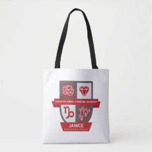 Tote Bag Capricorne Crest d'anniversaire™ pour le 1er-19 ja