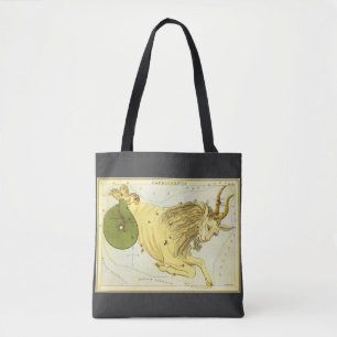 Tote Bag Capricorne Vintage Constellation, miroir de l'Uran