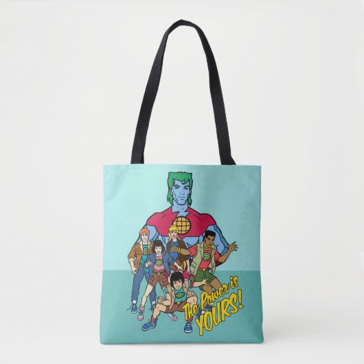 Tote Bag Captain Planet Group Graphic - La Puissance Est À (Devant)