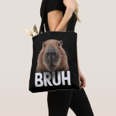 Tote Bag Capybara Drôle Bruh  (De près)