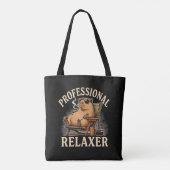 Tote Bag Capybara Drôle Relaxologue Professionnel (Dos)