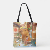 Tote Bag Capybara géante - Illustration de source chaude (Dos)