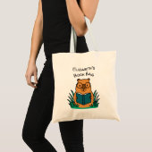 Tote Bag Capybara lisant un livre (Devant (produit))