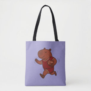 Tote Bag capybara soccer sport animal capybara athlet