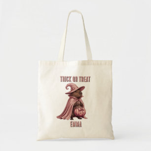 Tote Bag Capybara Sorcière Personnalisée Cape pour Trick or