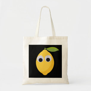 Tote Bag Caractère citron mignon avec yeux googly