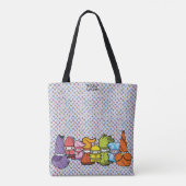 Tote Bag Caractère de dessin classique Goblins Motif bleu (Dos)