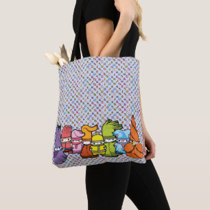 Tote Bag Caractère de dessin classique Goblins Motif bleu