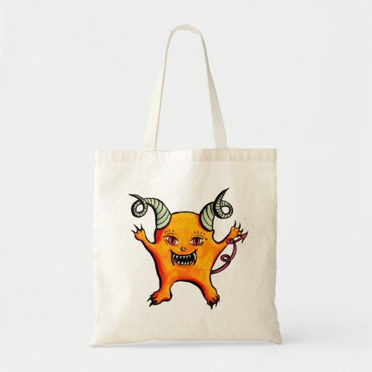 Tote Bag Caractère démon Goth mignon (Devant)
