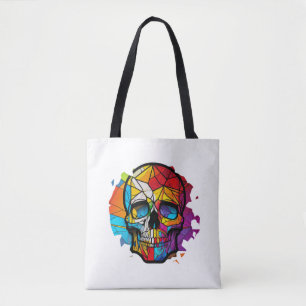 Tote Bag Caractère en verre de couleur de durée de vie du c