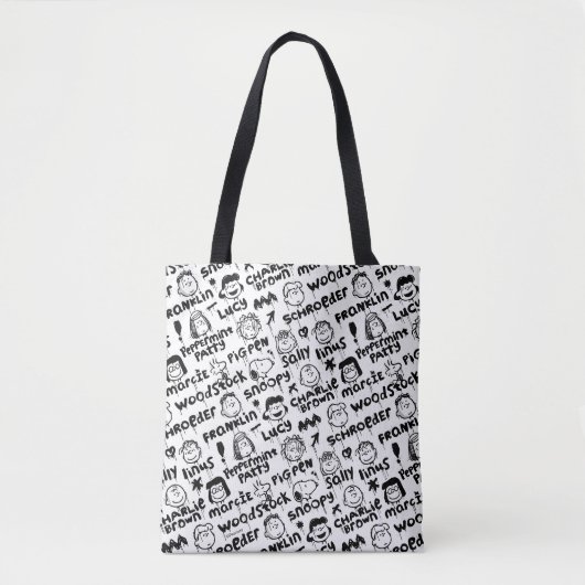 Tote Bag Caractères arachide Motif Graffiti (Devant)
