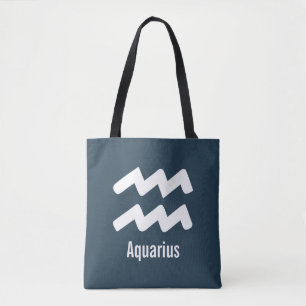 Tote Bag Caractères du zodiaque Verseau Astrologie minimale