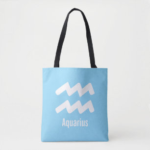 Tote Bag Caractères du Zodiaque Verseau Astrologie Minimali