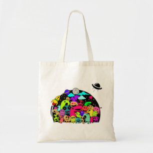 Tote Bag Caractères mignons d'alien d'espace