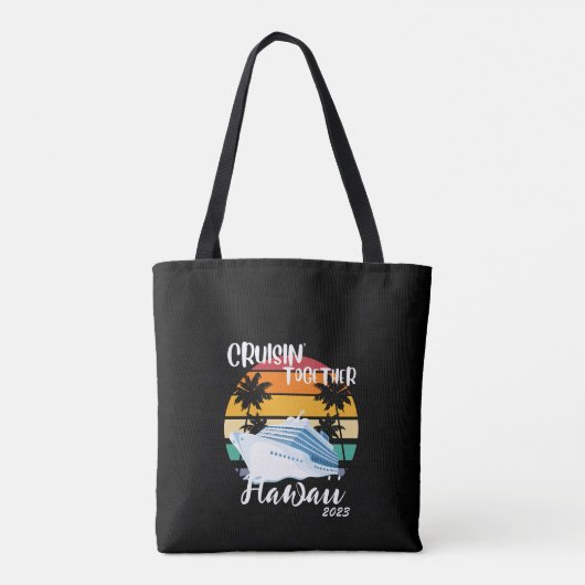 Tote Bag Caraibes Croisière 2025Famille amis Groupe Voyage (Dos)