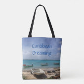 Tote Bag Caraïbes Dream Bonaire Bateaux de pêche Océan (Dos)