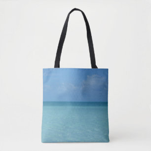 Tote Bag Caraïbes Horizon Tropical Turquoise Bleu