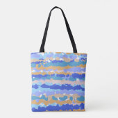 Tote Bag Caramel orange Turquoise Abstrait en gras (Dos)