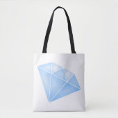 Tote Bag Carat diamant bleu brillant (Devant)