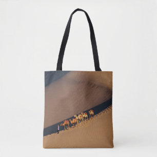 Tote Bag Caravane de chameaux dans le désert, Dunhuang, Gan